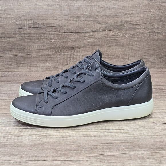 Ecco Soft 7 Men's Size 11-11.5 Gray Leather Casual Comfort Shoes - Picture 3 of 9